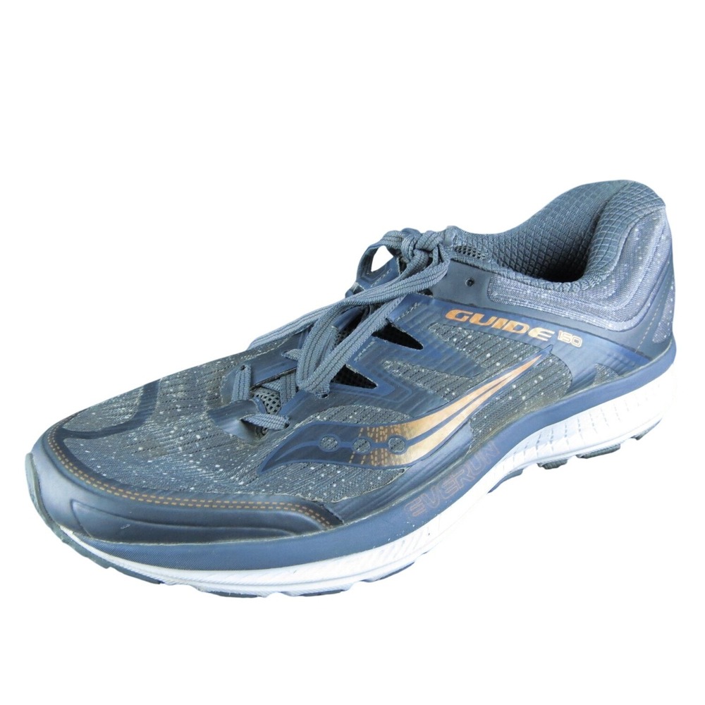 Saucony Guide ISO Men Sneaker Shoes Size 9.5 Medium Gray Fabric Lace Up